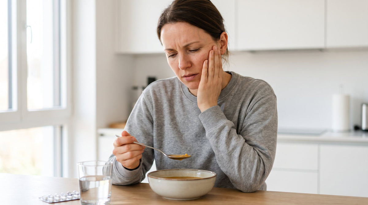 Die ersten Stunden nach der Wurzelbehandlung: Betäubung abwarten, lauwarm und weich essen, auf der anderen Seite kauen.