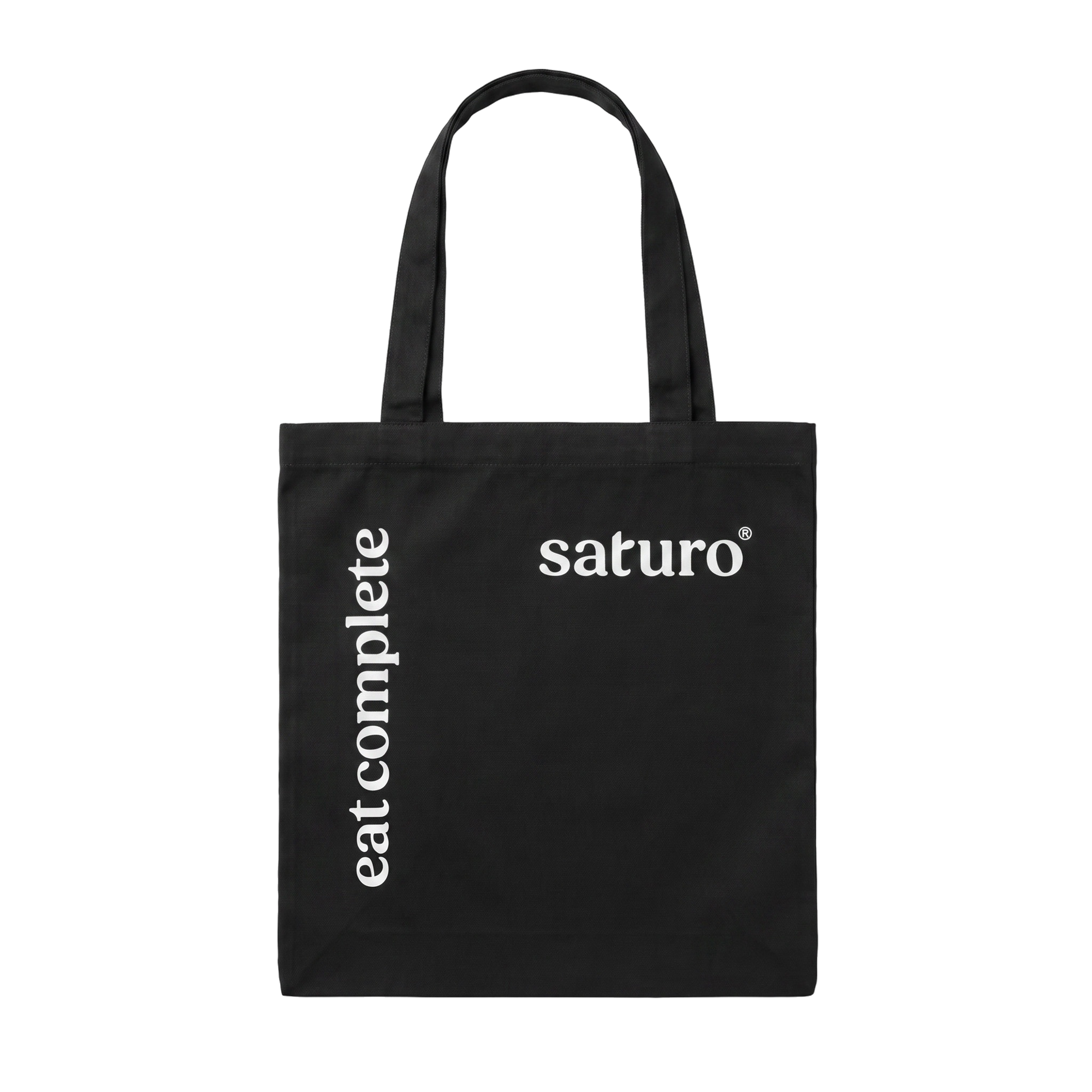 Saturo Tragetasche Schwarz – Vorderansicht